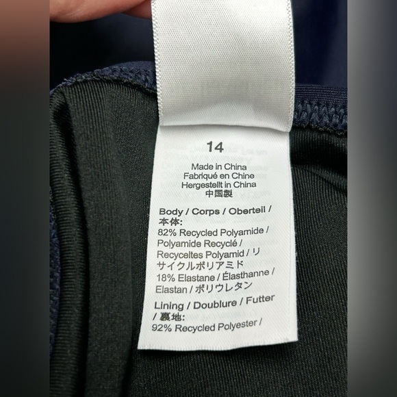 J. Crew Navy Blue V-Neck One Piece Size 14 - Picture 4 of 5